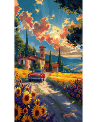 Sunset country drive