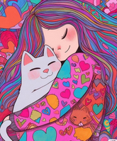 Kitty Cuddle Diamond painting