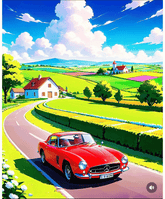 Country side drive Diamond painting kit