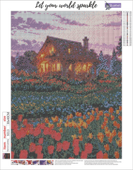 Whimsical tulip cottage Diamond painting kit