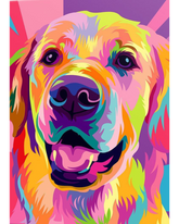 Radiant dog diamond painting