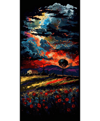 Colourful thunder rainfarm Diamond painting kit