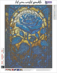 Blue rose mosaic