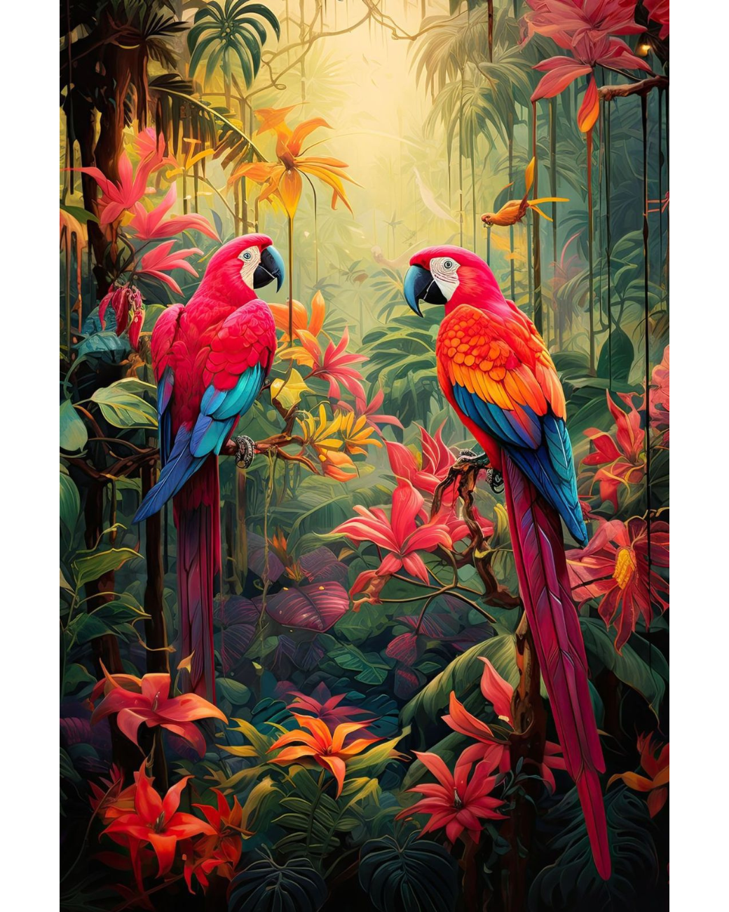 Scarlet Macaw diamond painting