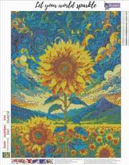 Starry sunflower field