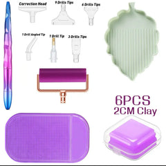 5D Diamond Painting tool kit purple edition