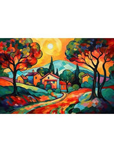 Abstract fauvist Diamond painting kit