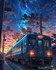 Tokyo train Diamond painting kit