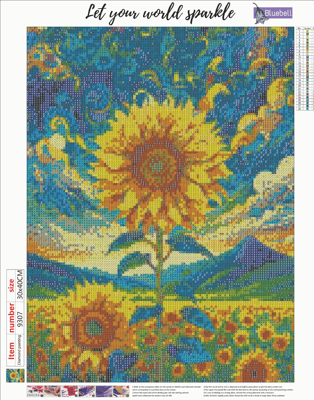 Starry sunflower field