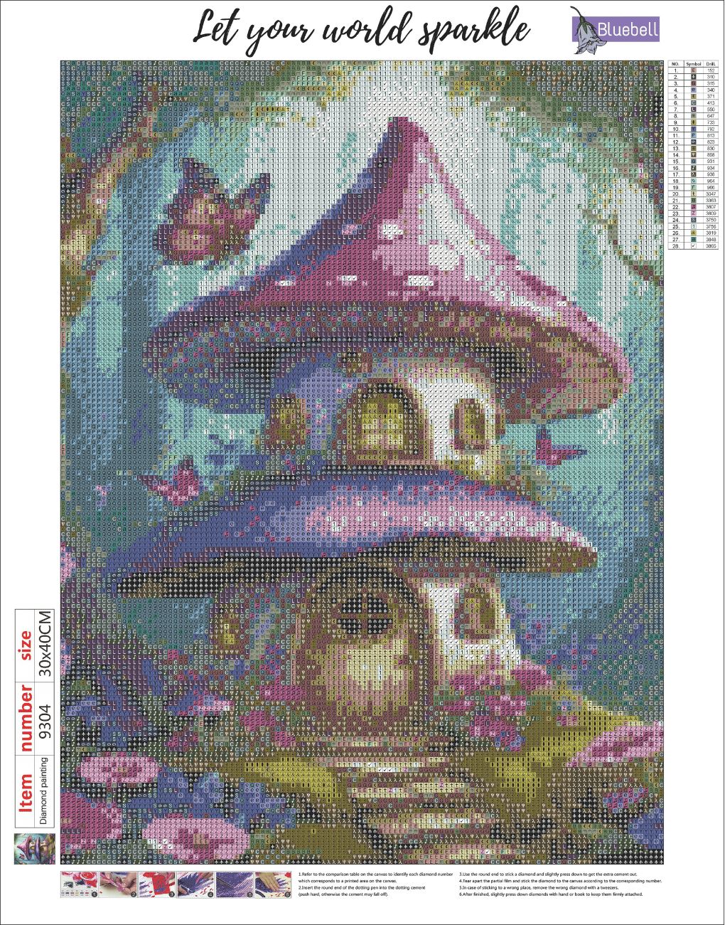 Mushroom Cottage diamond painting