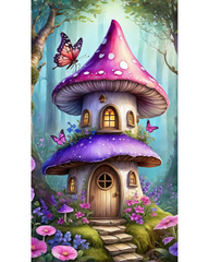 Mushroom Cottage Diamond painting kit