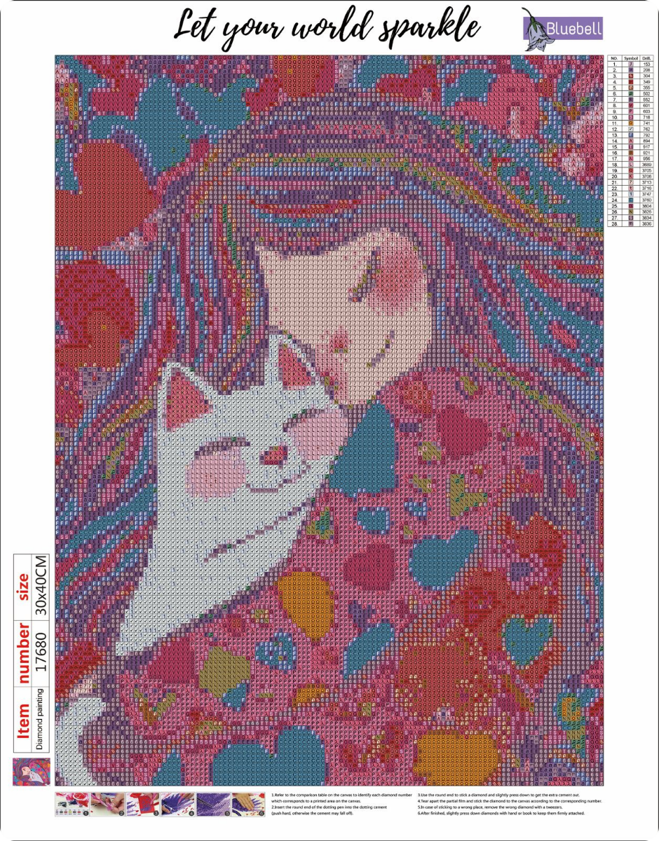 Kitty Cuddle Diamond painting