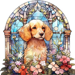 Puppy Glass Art Diamond painting kit