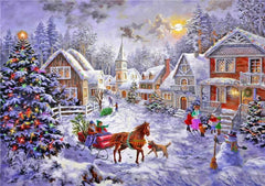 Christmas Snow Scene Diamond painting kit